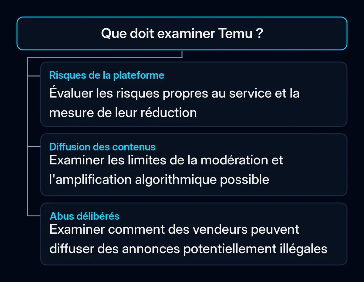 Le plan accepté de Temu regroupe les risques de la plateforme, les contrôles des contenus et les abus délibérés des vendeurs.